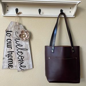 Portland Leather Goods Small Tote Bag in Grizzly